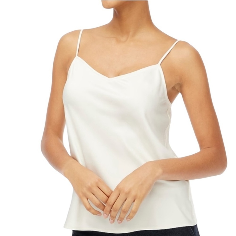 NEW J. CREW Factory Cream Shiny Camisole Shell Cami Size XXL